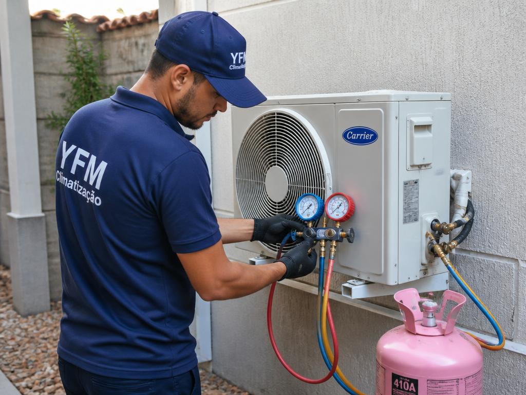 Recarga de gás refrigerante de ar-condicionado em Maringá pela YFM Climatização